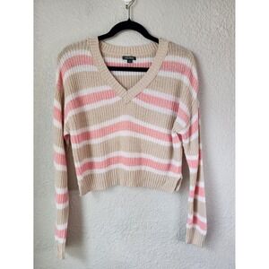 Wild Fable Striped V-Neck Pullover Sweater Women's
